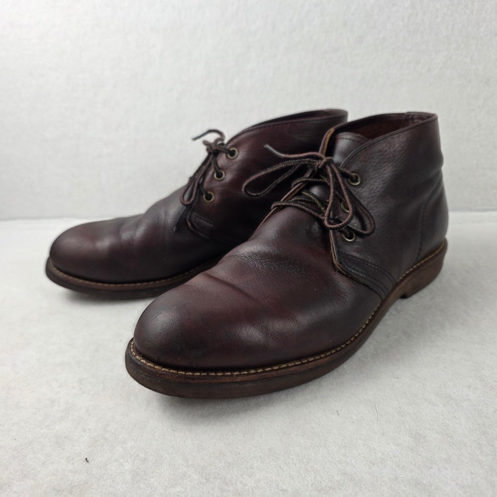 Vintage Red Wing 927 Boots Mens 9 D Brown Leather Made in USA Work Chukka